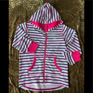 Girl’s Nike Striped Zippered Hoodie Large 14-16